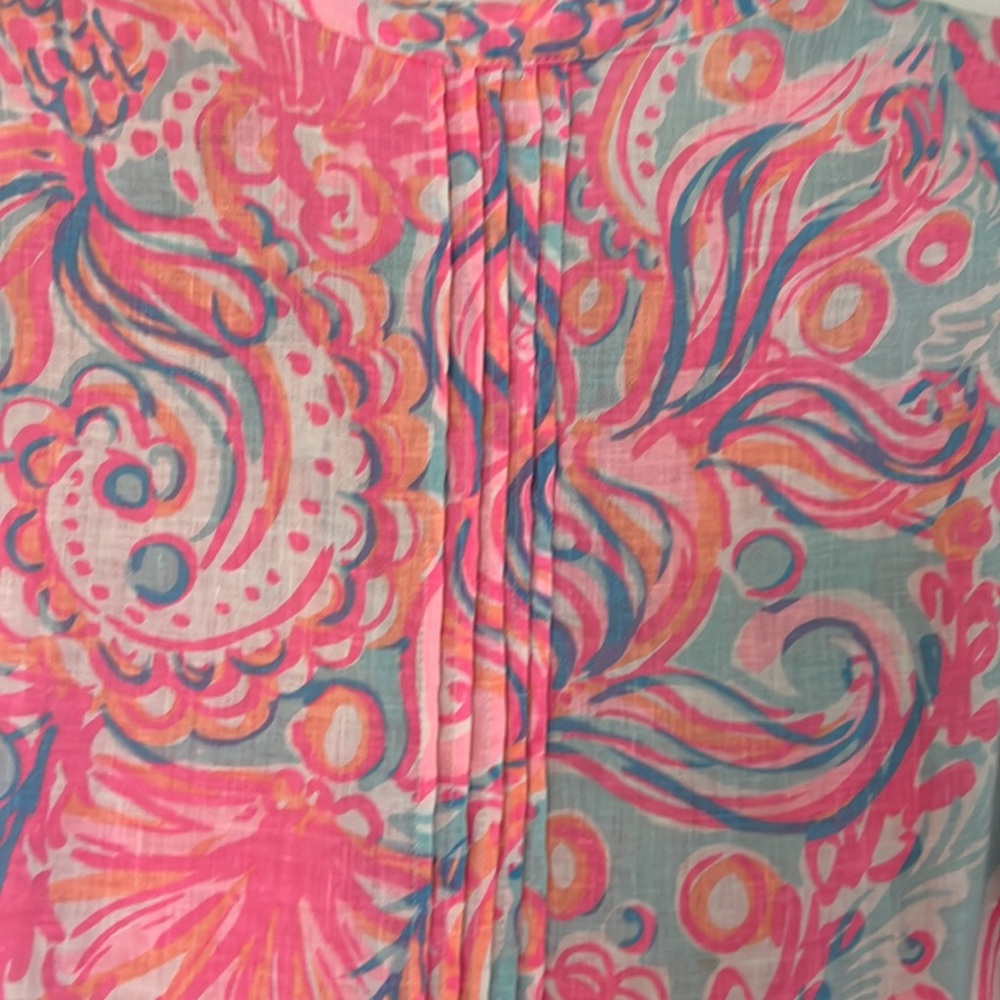Lilly Pulitzer pink pout sleeveless linen dress - Picture 4 of 5
